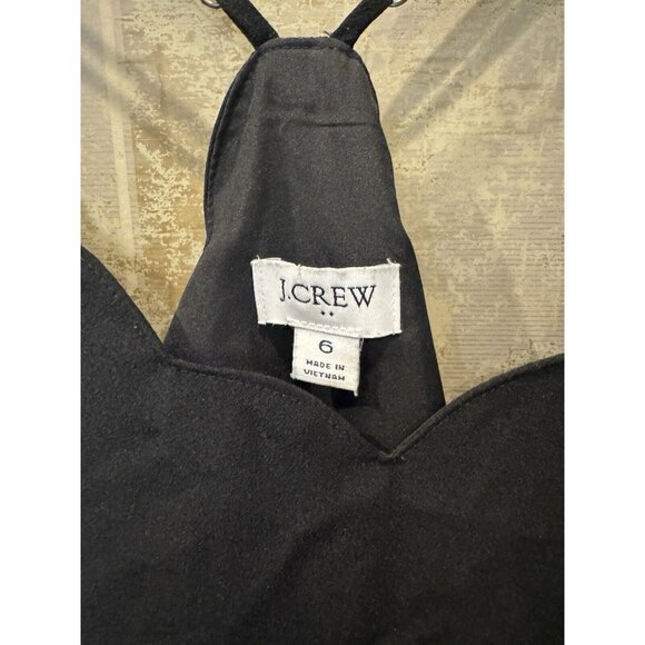 J.Crew Green Tank Scalloped Detail Workwear Casualwear Fall Size 6 AdjusStraps - Picture 3 of 3